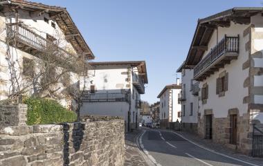 Conjunto de casas tradicionales en Elgorriaga.
